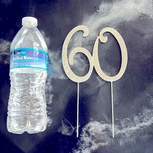 60 wedding cake topper. Diamond anniversary.